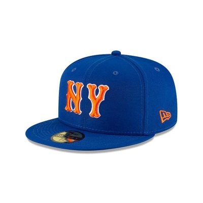 Sapca New Era New York Mets MLB Ligature 59FIFTY Fitted - Albastri